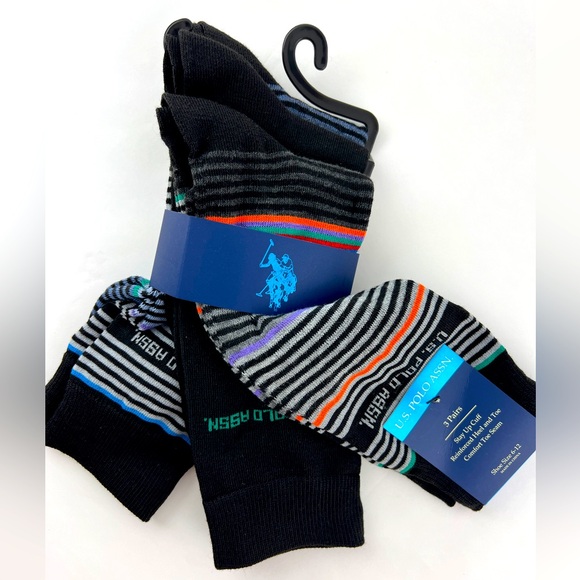 U.S. Polo Assn. Men’s Casual Comfort Crew Socks, 3-Pack 
Fits Size 6-12 **NEW - Picture 1 of 4